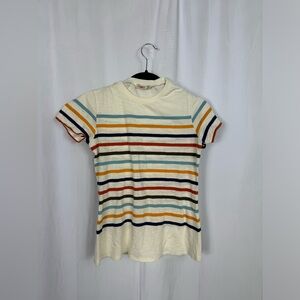 Faherty striped tshirt rainbow